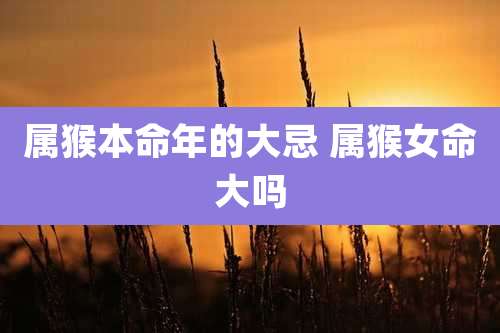 属猴本命年的大忌 属猴女命大吗