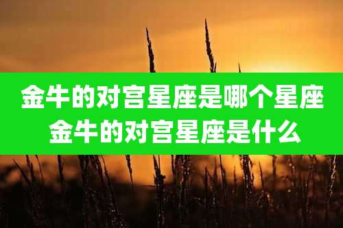 金牛的对宫星座是哪个星座 金牛的对宫星座是什么