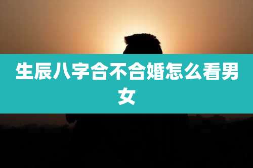 生辰八字合不合婚怎么看男女