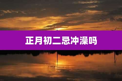 正月初二忌冲澡吗