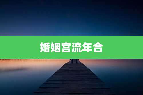 婚姻宫流年合
