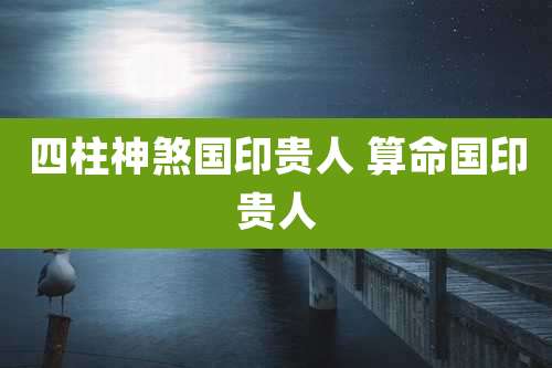四柱神煞国印贵人 算命国印贵人