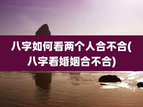 八字如何看两个人合不合(八字看婚姻合不合)