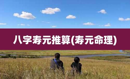 八字寿元推算(寿元命理)