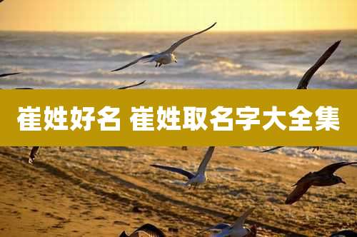 崔姓好名 崔姓取名字大全集
