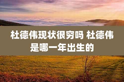 杜德伟现状很穷吗 杜德伟是哪一年出生的