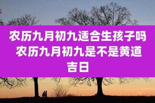 农历九月初九适合生孩子吗 农历九月初九是不是黄道吉日