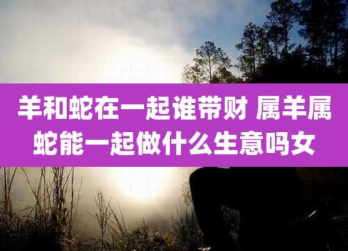 羊和蛇在一起谁带财 属羊属蛇能一起做什么生意吗女