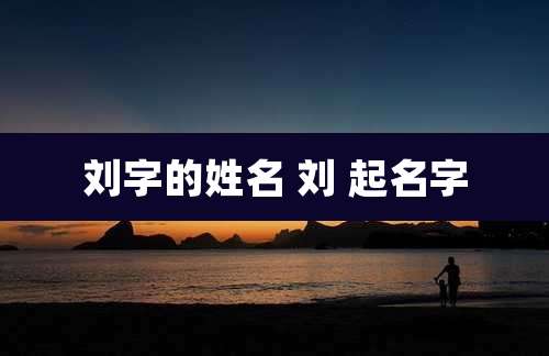 刘字的姓名 刘 起名字