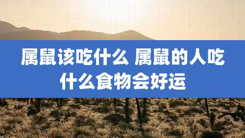 属鼠该吃什么 属鼠的人吃什么食物会好运