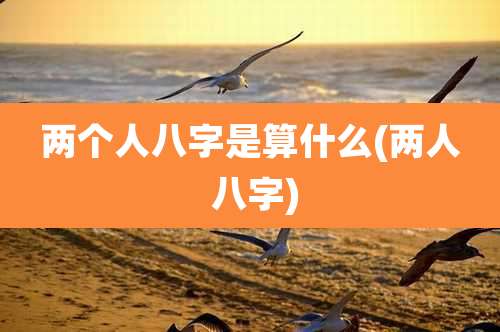 两个人八字是算什么(两人 八字)