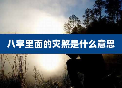 八字里面的灾煞是什么意思