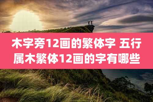 木字旁12画的繁体字 五行属木繁体12画的字有哪些
