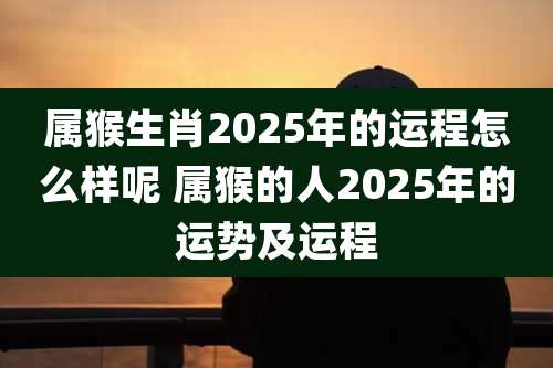 属猴生肖2025年的运程怎么样呢 属猴的人2025年的运势及运程