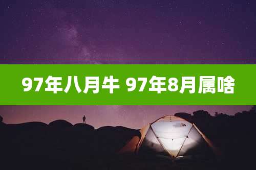 97年八月牛 97年8月属啥