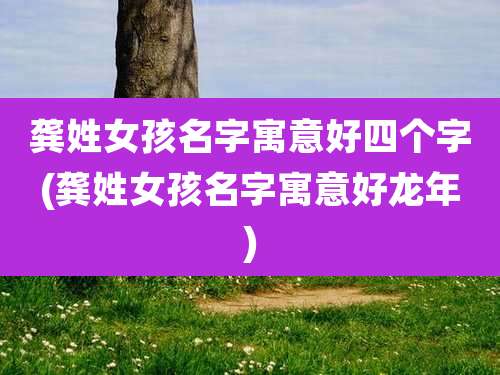 龚姓女孩名字寓意好四个字(龚姓女孩名字寓意好龙年)