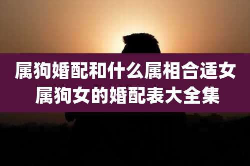 属狗婚配和什么属相合适女 属狗女的婚配表大全集