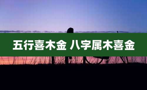 五行喜木金 八字属木喜金