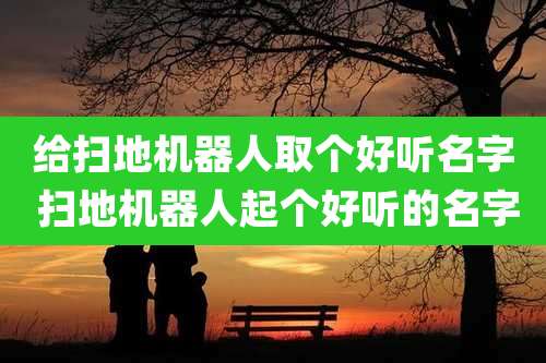 给扫地机器人取个好听名字 扫地机器人起个好听的名字