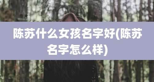 陈苏什么女孩名字好(陈苏名字怎么样)
