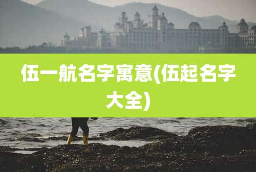 伍一航名字寓意(伍起名字大全)