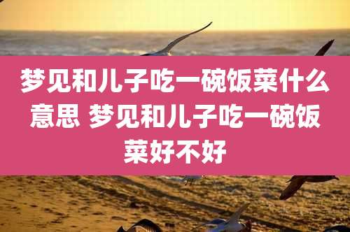 梦见和儿子吃一碗饭菜什么意思 梦见和儿子吃一碗饭菜好不好
