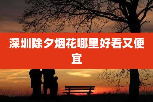 深圳除夕烟花哪里好看又便宜
