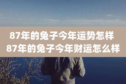 87年的兔子今年运势怎样 87年的兔子今年财运怎么样