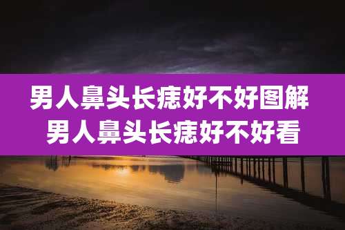 男人鼻头长痣好不好图解 男人鼻头长痣好不好看