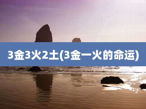 3金3火2土(3金一火的命运)