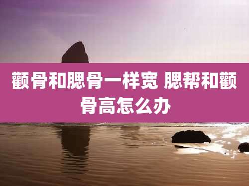 颧骨和腮骨一样宽 腮帮和颧骨高怎么办