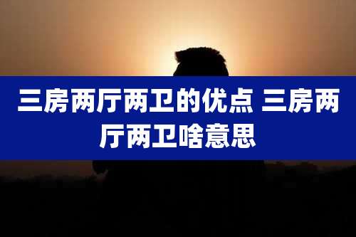 三房两厅两卫的优点 三房两厅两卫啥意思