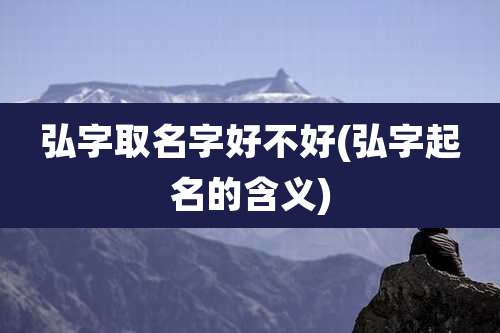 弘字取名字好不好(弘字起名的含义)