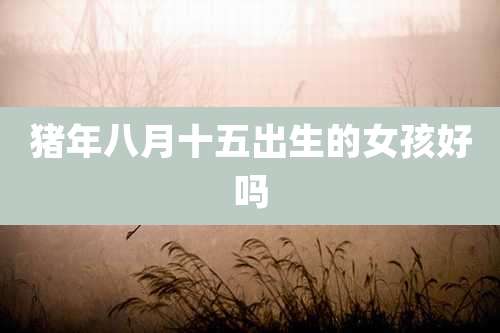 猪年八月十五出生的女孩好吗