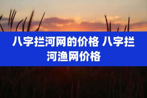 八字拦河网的价格 八字拦河渔网价格