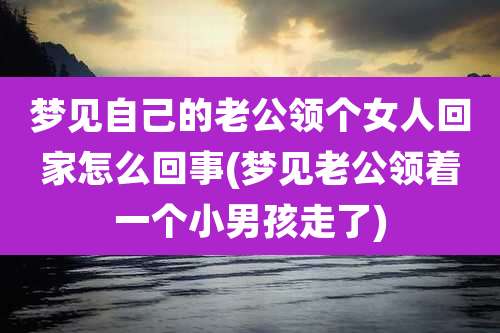 梦见自己的老公领个女人回家怎么回事(梦见老公领着一个小男孩走了)