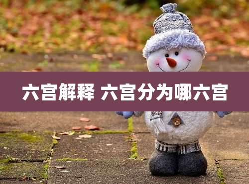 六宫解释 六宫分为哪六宫