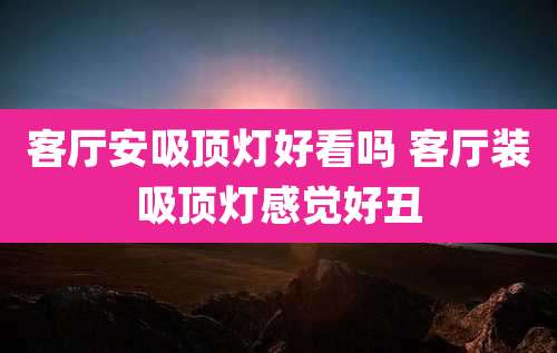 客厅安吸顶灯好看吗 客厅装吸顶灯感觉好丑