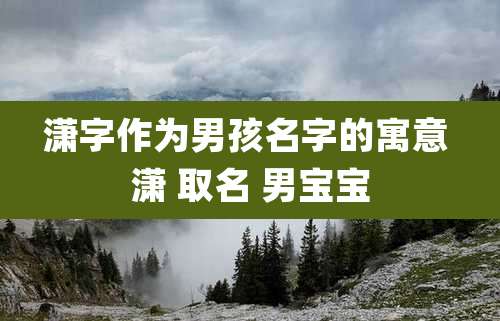 潇字作为男孩名字的寓意 潇 取名 男宝宝