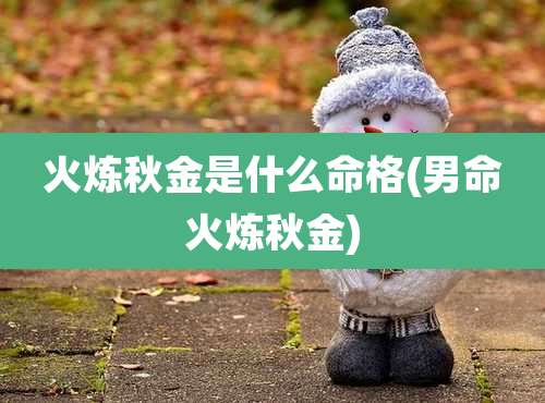 火炼秋金是什么命格(男命火炼秋金)