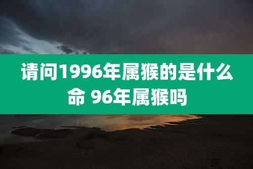 请问1996年属猴的是什么命 96年属猴吗