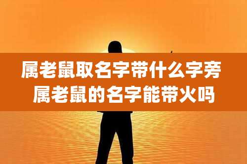 属老鼠取名字带什么字旁 属老鼠的名字能带火吗