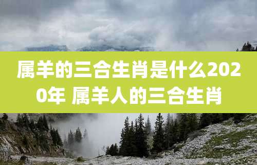 属羊的三合生肖是什么2020年 属羊人的三合生肖
