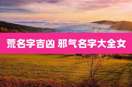 荒名字吉凶 邪气名字大全女