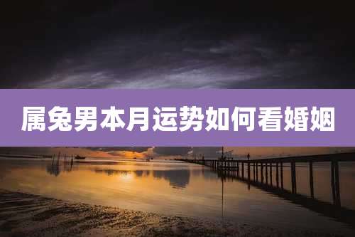 属兔男本月运势如何看婚姻