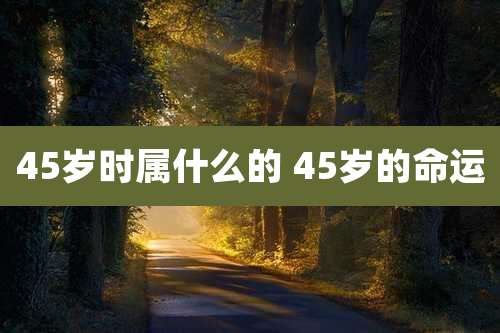 45岁时属什么的 45岁的命运