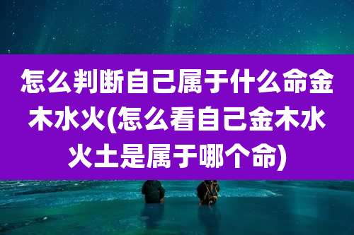 怎么判断自己属于什么命金木水火(怎么看自己金木水火土是属于哪个命)