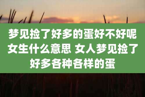 梦见捡了好多的蛋好不好呢女生什么意思 女人梦见捡了好多各种各样的蛋