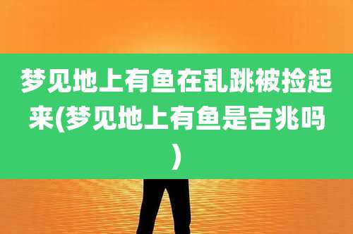 梦见地上有鱼在乱跳被捡起来(梦见地上有鱼是吉兆吗)