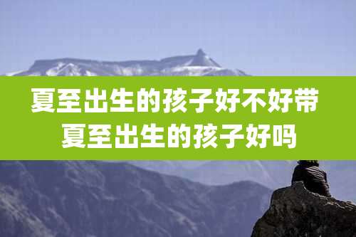 夏至出生的孩子好不好带 夏至出生的孩子好吗